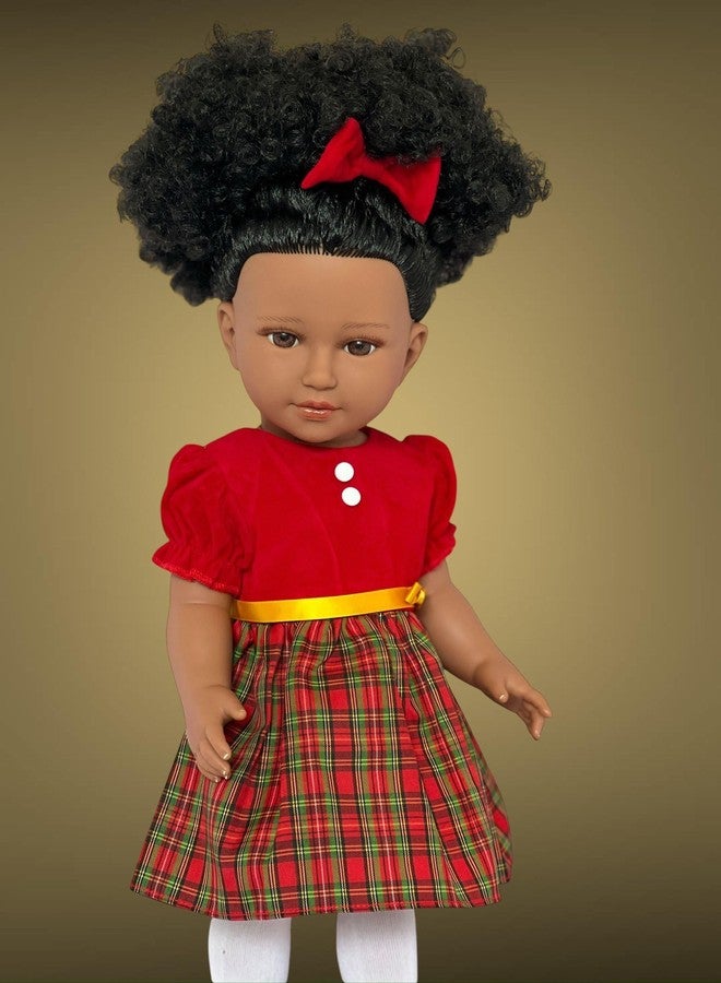 MBD 18 Inch Doll Clothes- Red Holiday Dress with Matching Headband Fits 18 Inch Dolls - Image 3